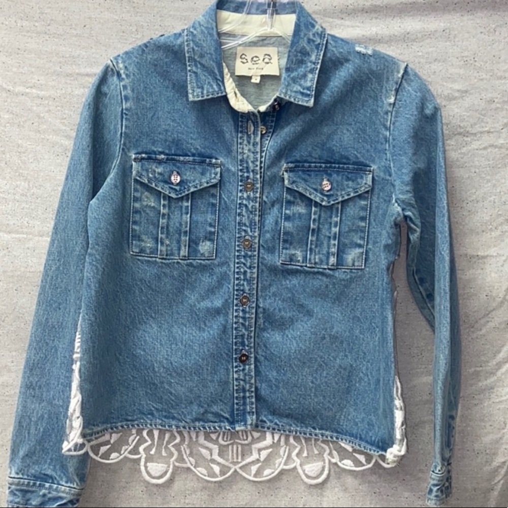 Sea New York Lace Denim Jacket